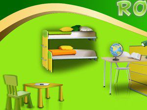 儿童绿色房间