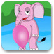 小象打气球吃水果
