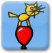 小猫踩气球
