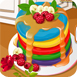 漂亮的彩虹煎饼